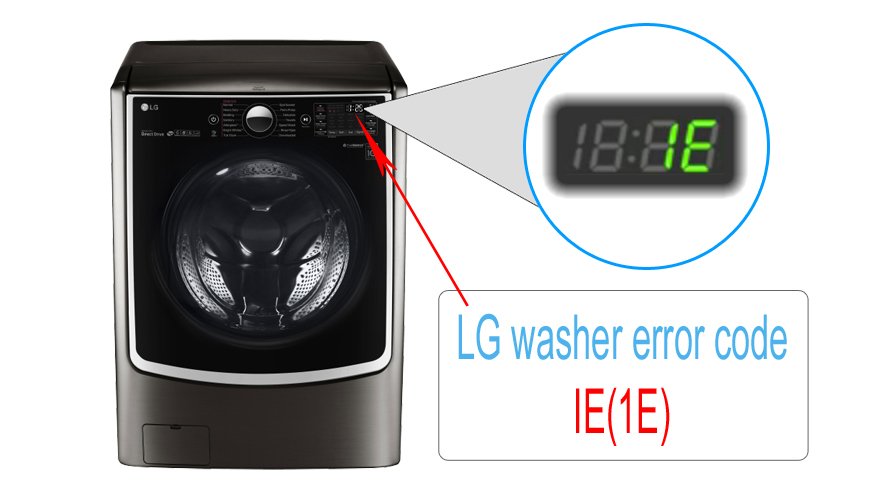 LG washer error code IE(1E)
