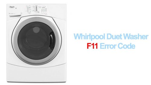 F11 Error Code on Whirlpool Duet Washer