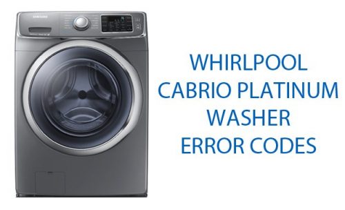 Whirlpool Cabrio Platinum Washer Error Codes