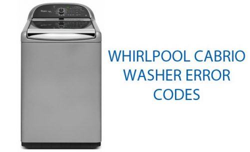 Whirlpool Cabrio Washer Error Codes
