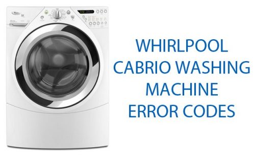 Whirlpool Cabrio Washing Machine Error Codes