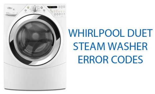 Whirlpool Duet Steam Washer Error Codes