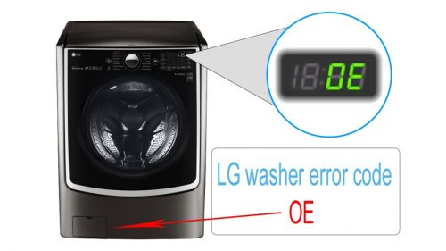 LG washer error code OE