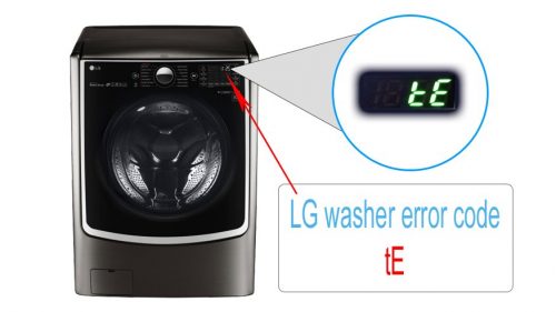 LG washer error code tE