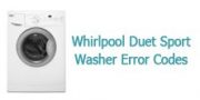 Whirlpool Duet Sport Washer Error Codes