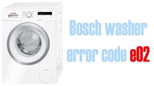 Bosch washer error code e02