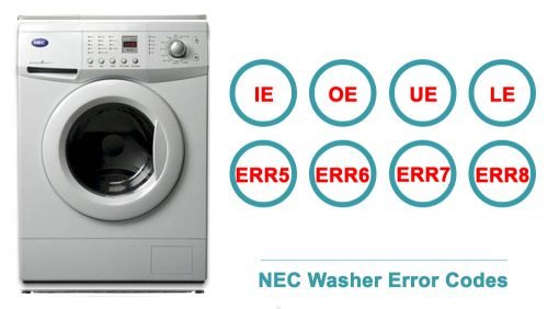 NEC Washer Error Codes