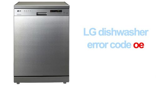 LG dishwasher error code oe