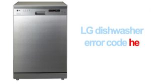 LG dishwasher he error