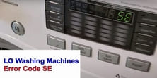 LG Washing Machines Error Code SE