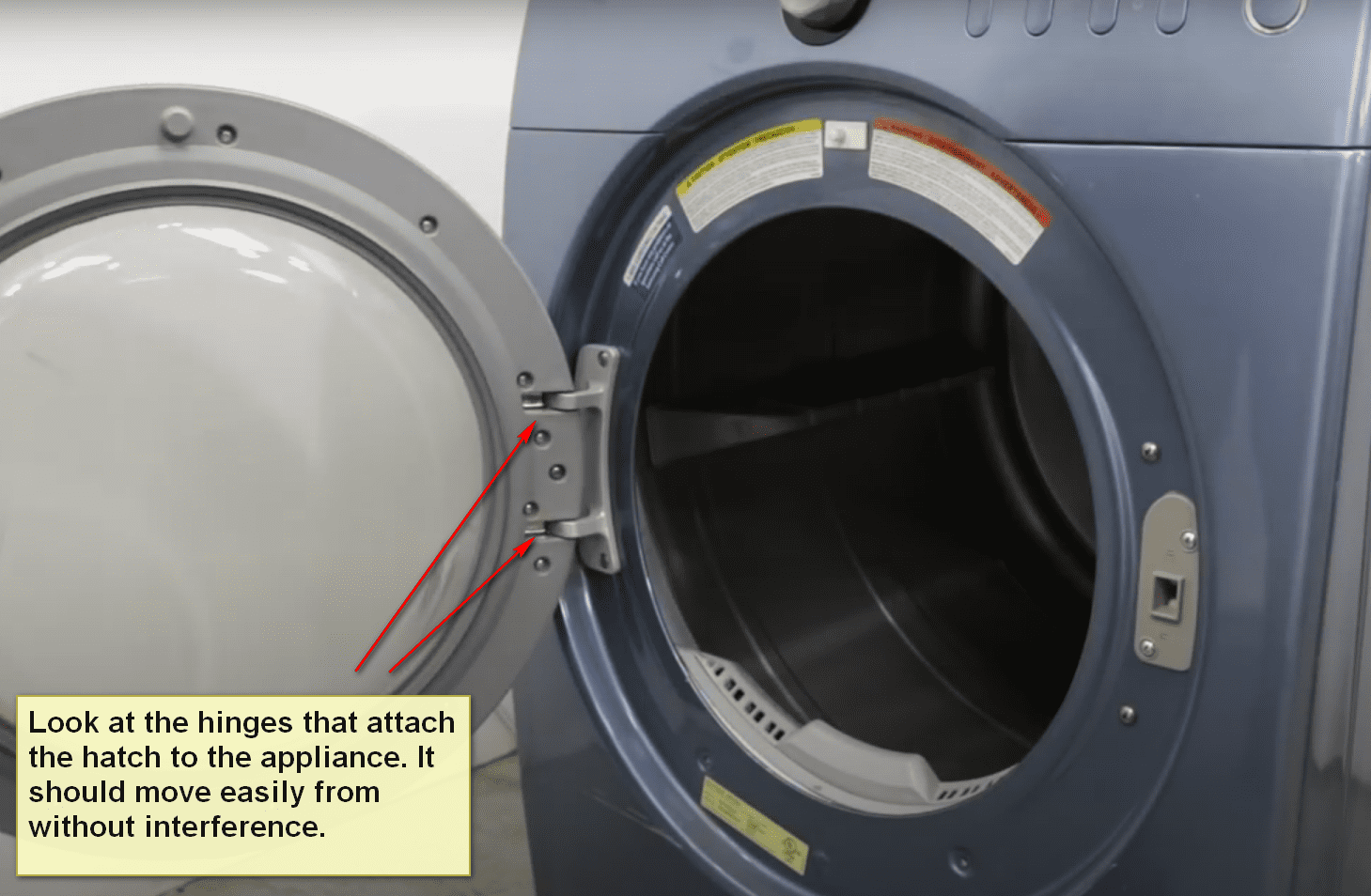 Samsung Drying Machines Error Code DE door