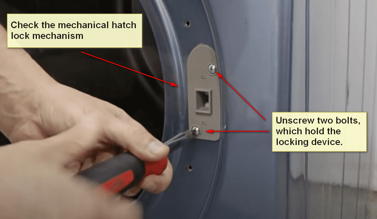 Samsung Drying Machines Error Code DE locking device