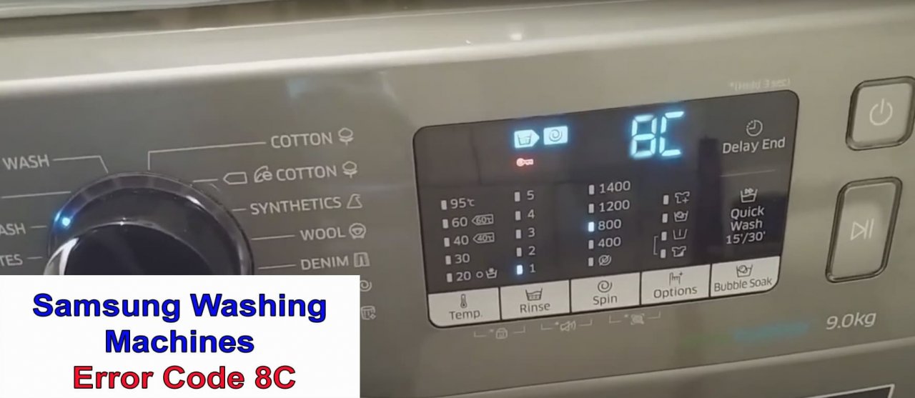 Samsung washer error code 8C Washer and dishwasher error codes and