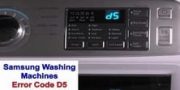Samsung Washing Machines Error Code D5