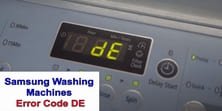 Samsung washer error code dE