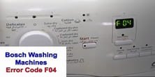 Bosch Washers Error Code F04
