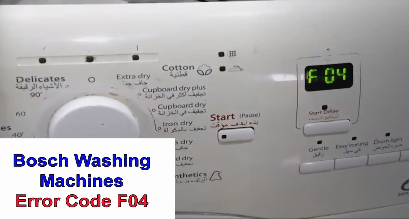 Bosch Washers Error Code F04