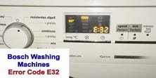 Bosch Washing Machine Error Code E32