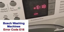 Bosch Washing Machines Error Code E18