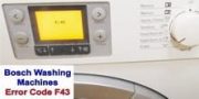 Bosch Washing Machines Error Code F43