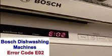 Bosch dishwasher error code E02