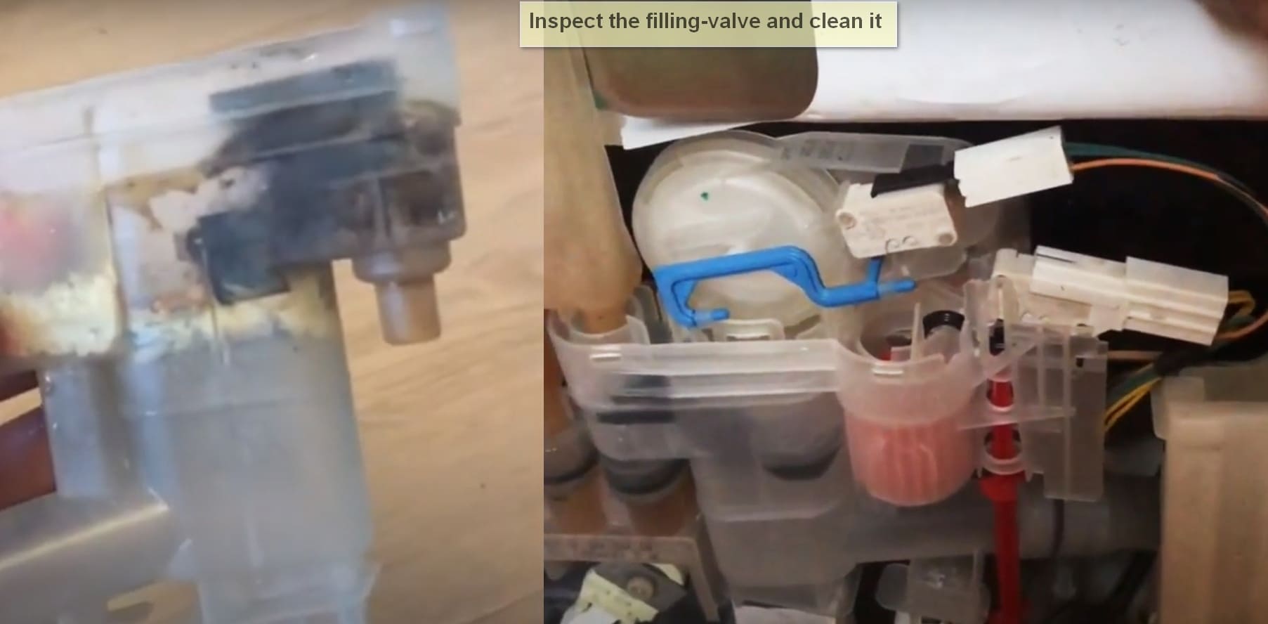 Bosch dishwasher error code E16 inspect filling valve