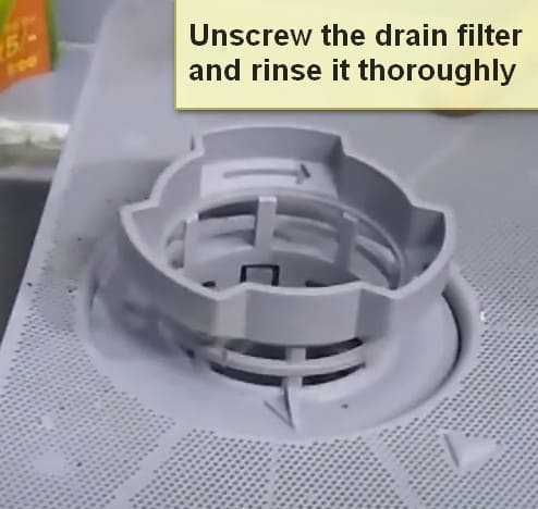 Bosch dishwasher error code E21 filter