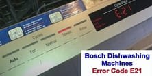 Bosch dishwasher error code E21