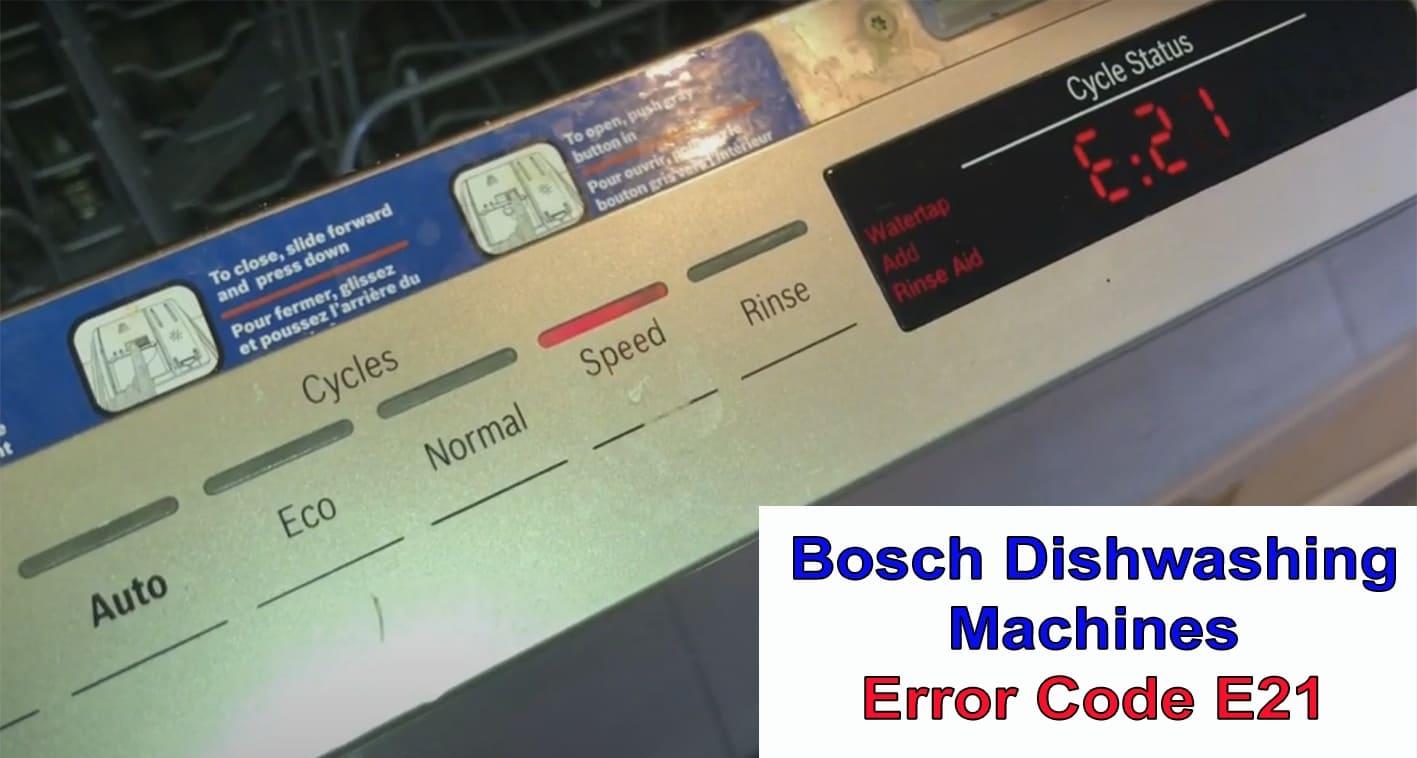 Bosch dishwasher error code E21