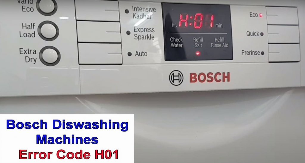 Bosch dishwasher error code h01