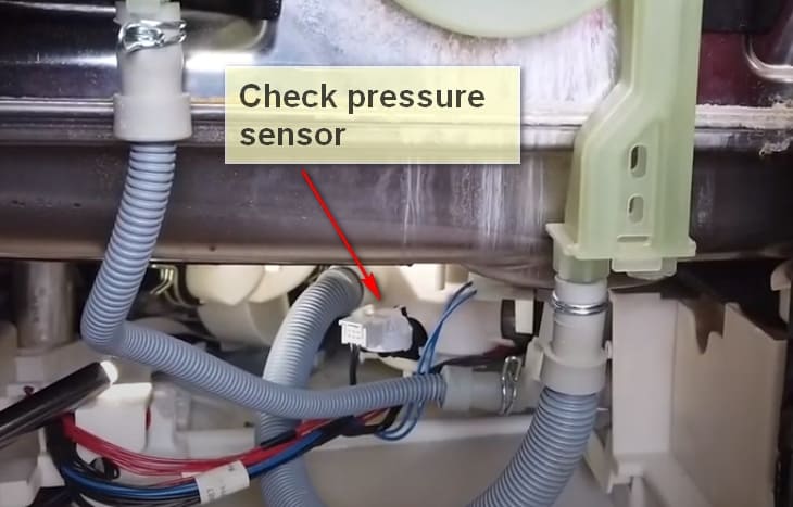 Frigidaire dishwasher error code I30 pressure sensor