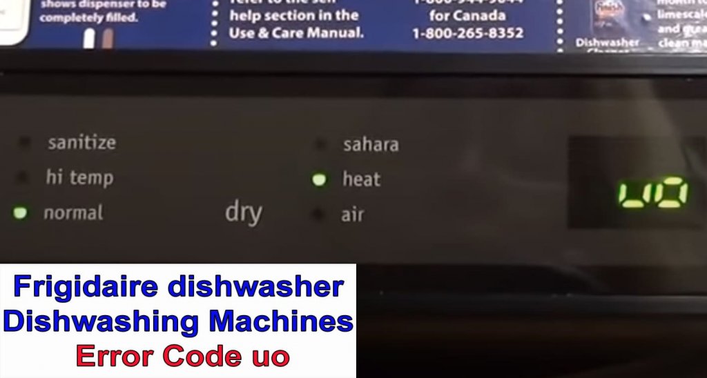 Frigidaire dishwasher error code UO