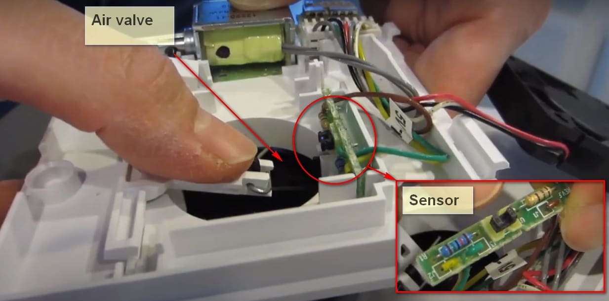 Frigidaire dishwasher error code UO air valve with sensor