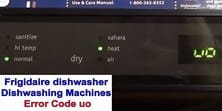 Frigidaire dishwasher error code UO
