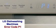 LG dishwasher error code p1