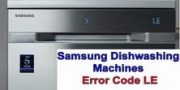 Samsung Dishwasher Error Code LE