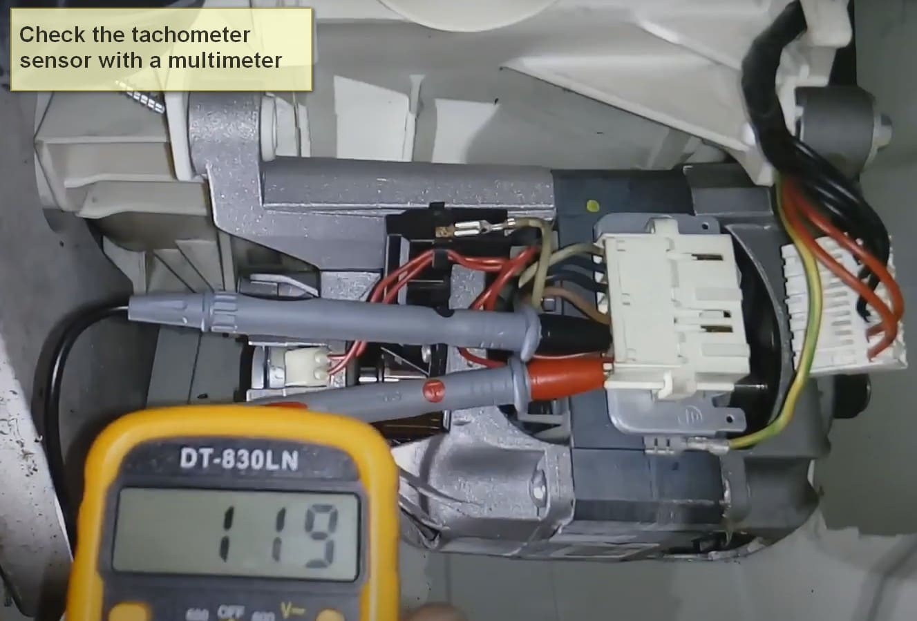 Samsung Washing Machines Error Code 8E tachometer sensor