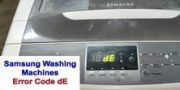 Samsung Washing Machines Error Code DE