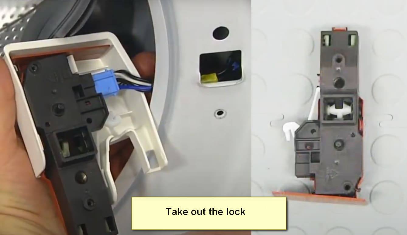 Samsung Washing Machines Error Code DE take out the lock
