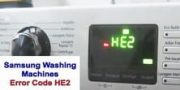 Samsung Washing Machines Error Code HE2