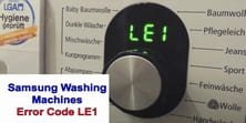 Samsung Washing Machines Error Code LE1