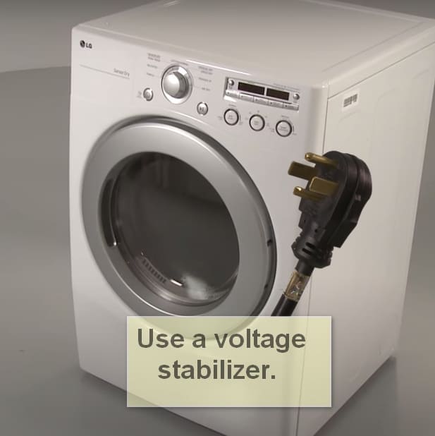 Samsung Washing Machines Error Code UC use a voltage stabilizer