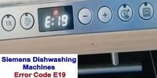 Siemens dishwasher error code E19