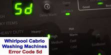 Whirlpool Cabrio washer error code 5d
