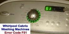 Whirlpool Cabrio washer error code F51