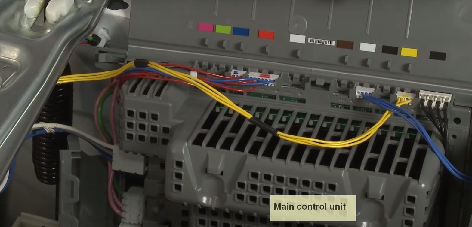 Whirlpool duet washer error code E01 F06 main control unit