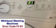 Whirlpool washer error code F3 E1