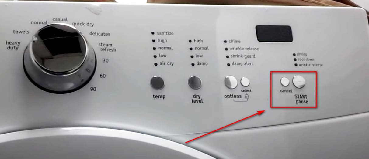 Error code E68 on Frigidaire dryers Reset
