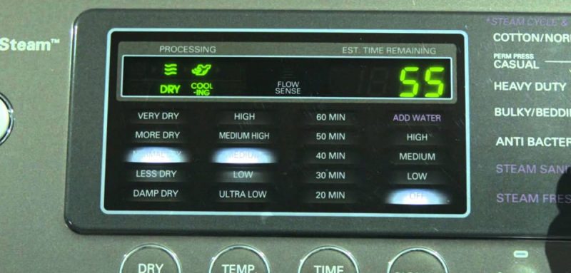 LG dryer error codes