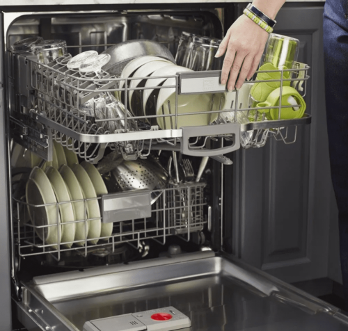 The principle of operation of the dishwasher